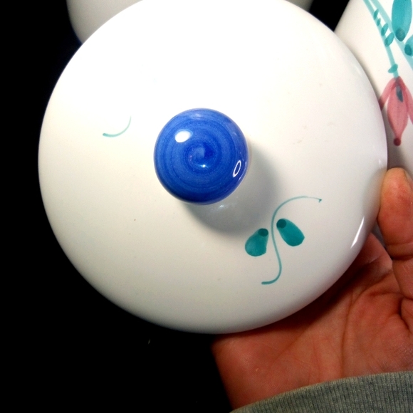 Hand Painted Ceramic Canister Group - Picture 11 of 13